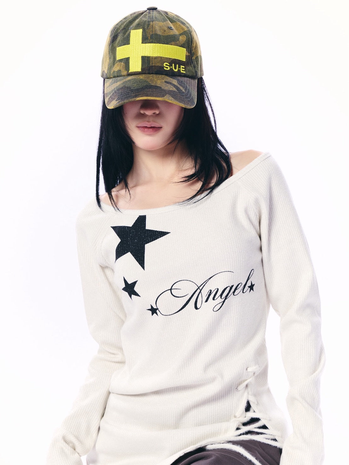 【SETUP‐EXE】ANGEL LONG KNIT TOP