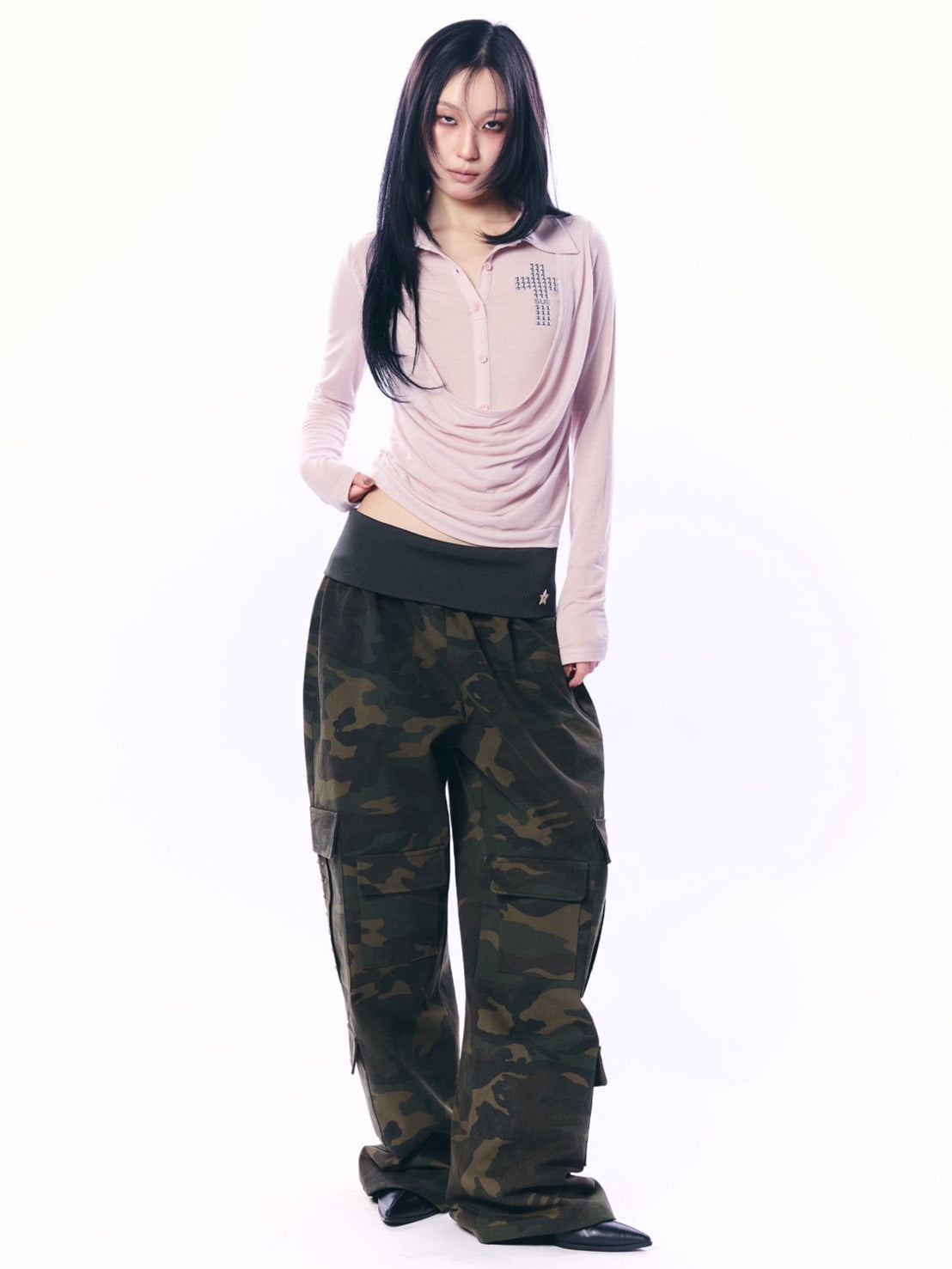 【SETUP‐EXE】SHEER LAYERED SHIRT