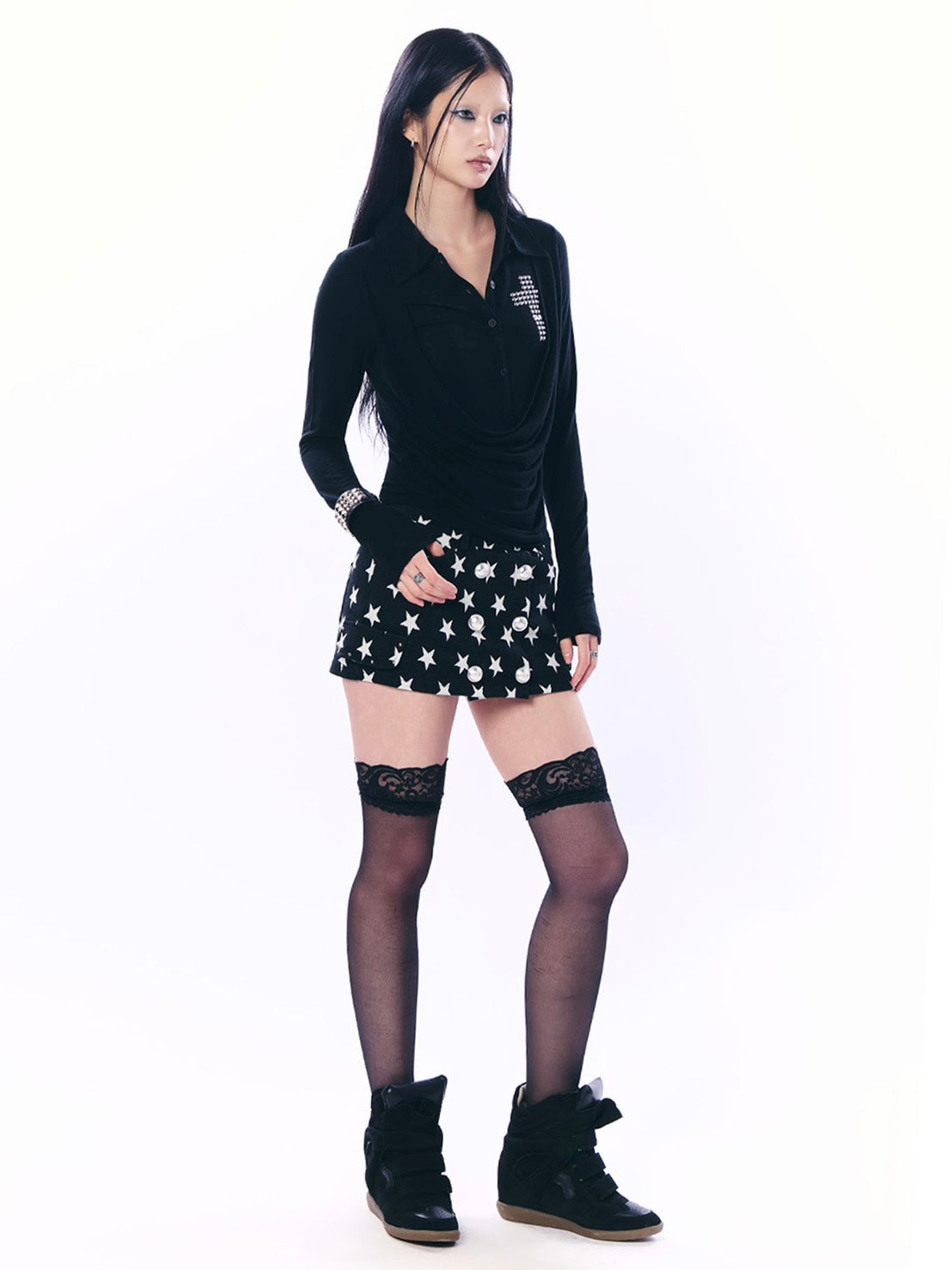 【SETUP‐EXE】SHEER LAYERED SHIRT