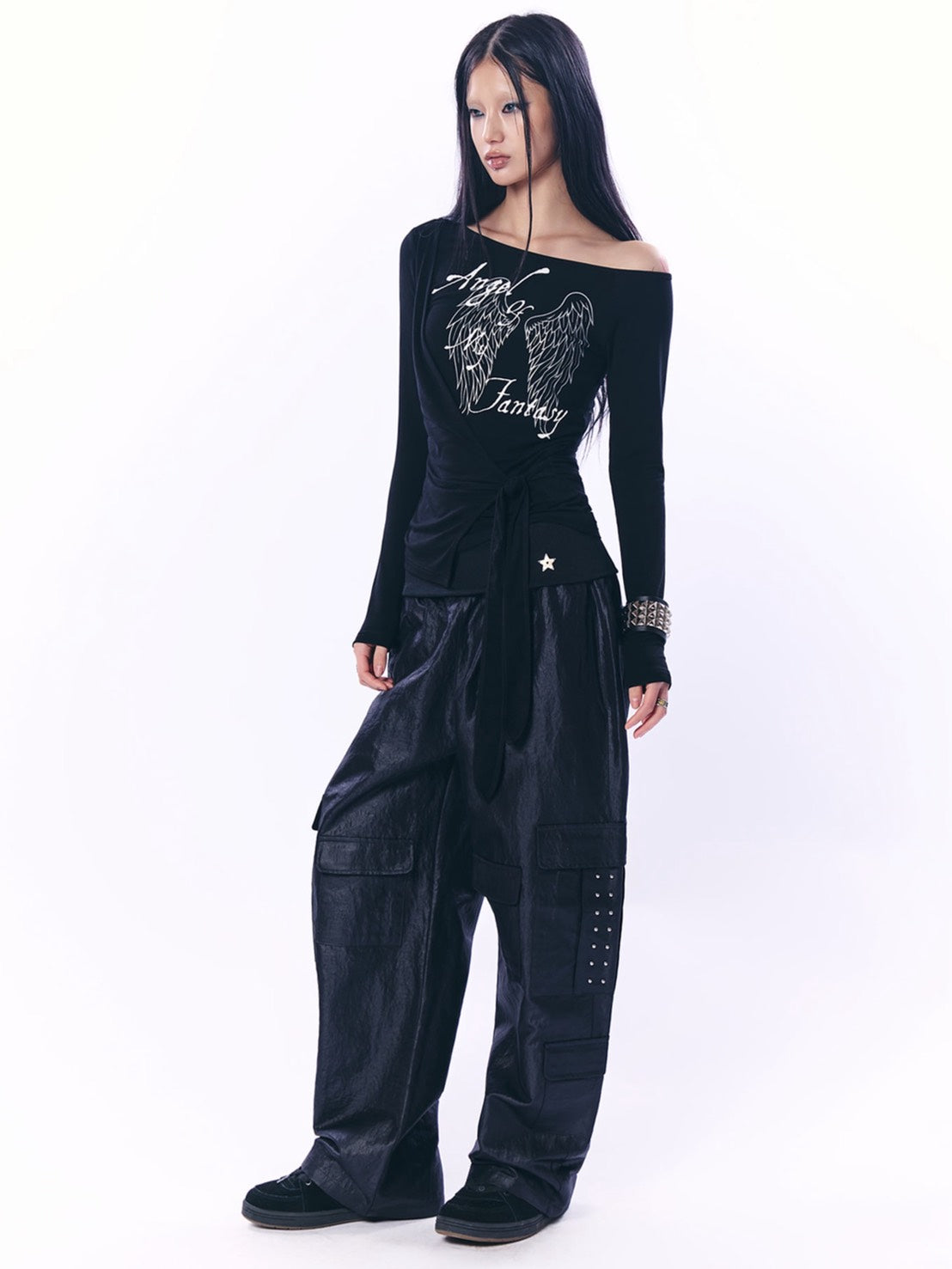 【SETUP‐EXE】WRAP ONE-SHOULDER TOP