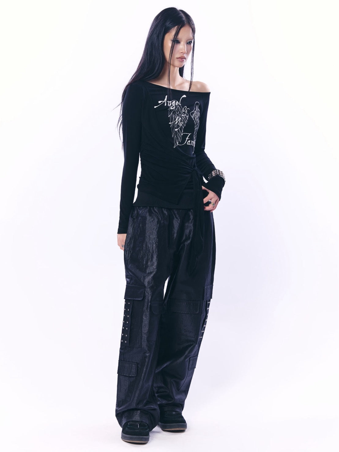 【SETUP‐EXE】WRAP ONE-SHOULDER TOP