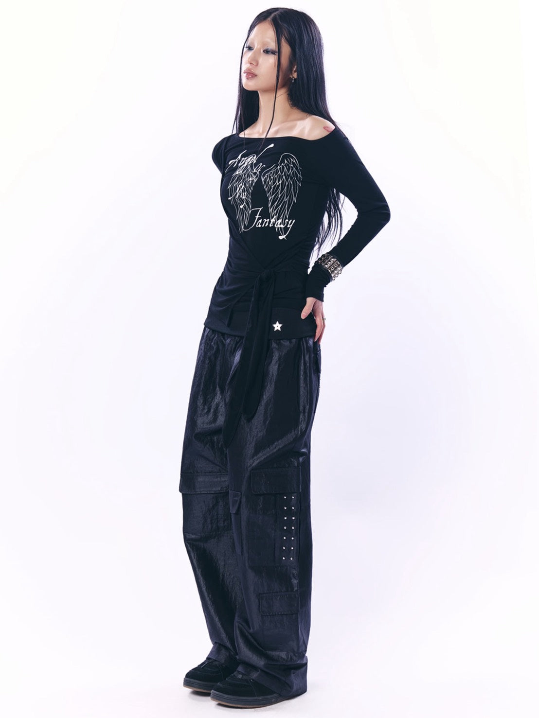 【SETUP‐EXE】WRAP ONE-SHOULDER TOP