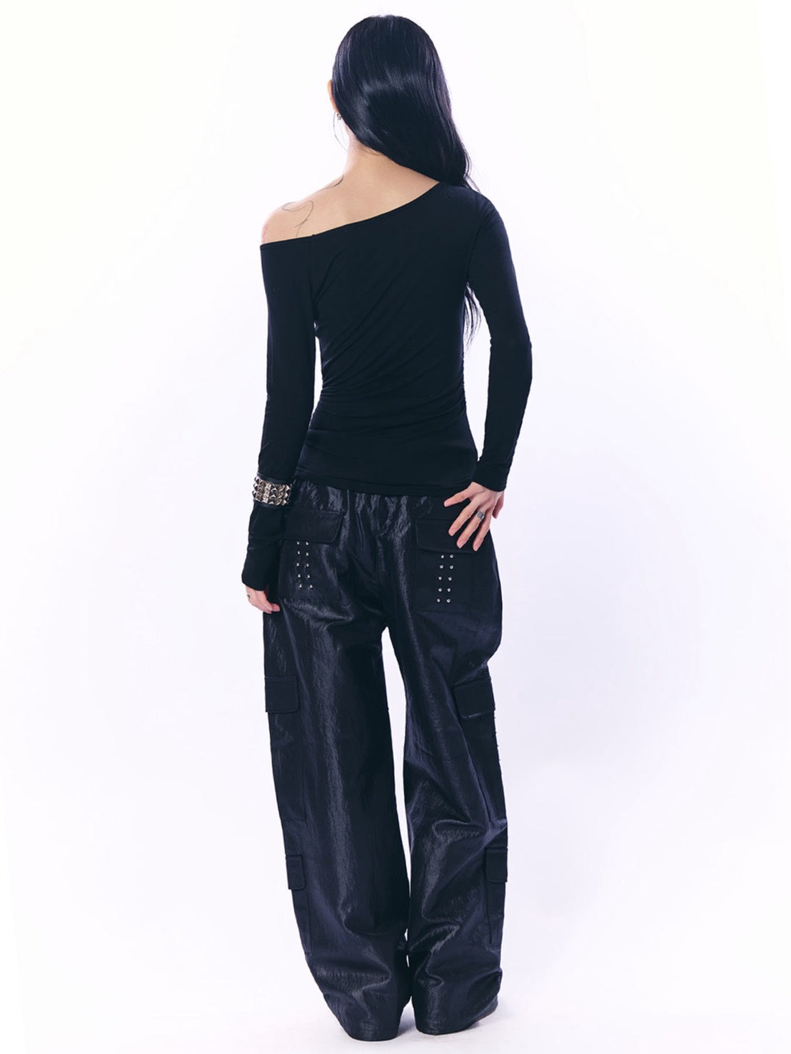 【SETUP‐EXE】WRAP ONE-SHOULDER TOP