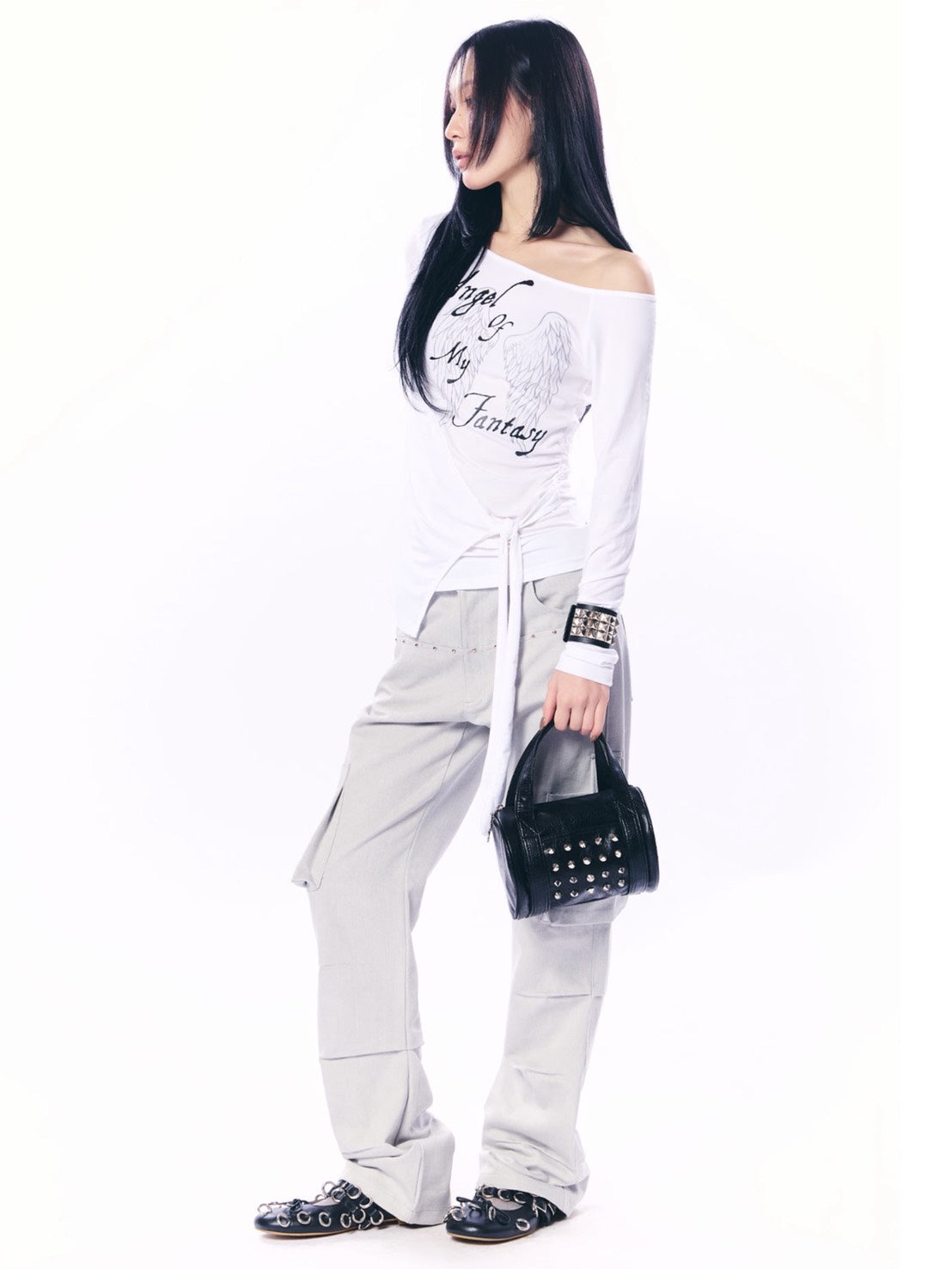 【SETUP‐EXE】WRAP ONE-SHOULDER TOP