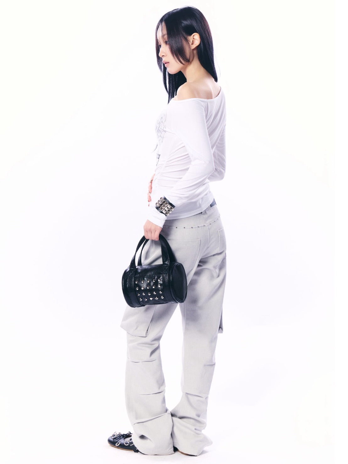 【SETUP‐EXE】WRAP ONE-SHOULDER TOP