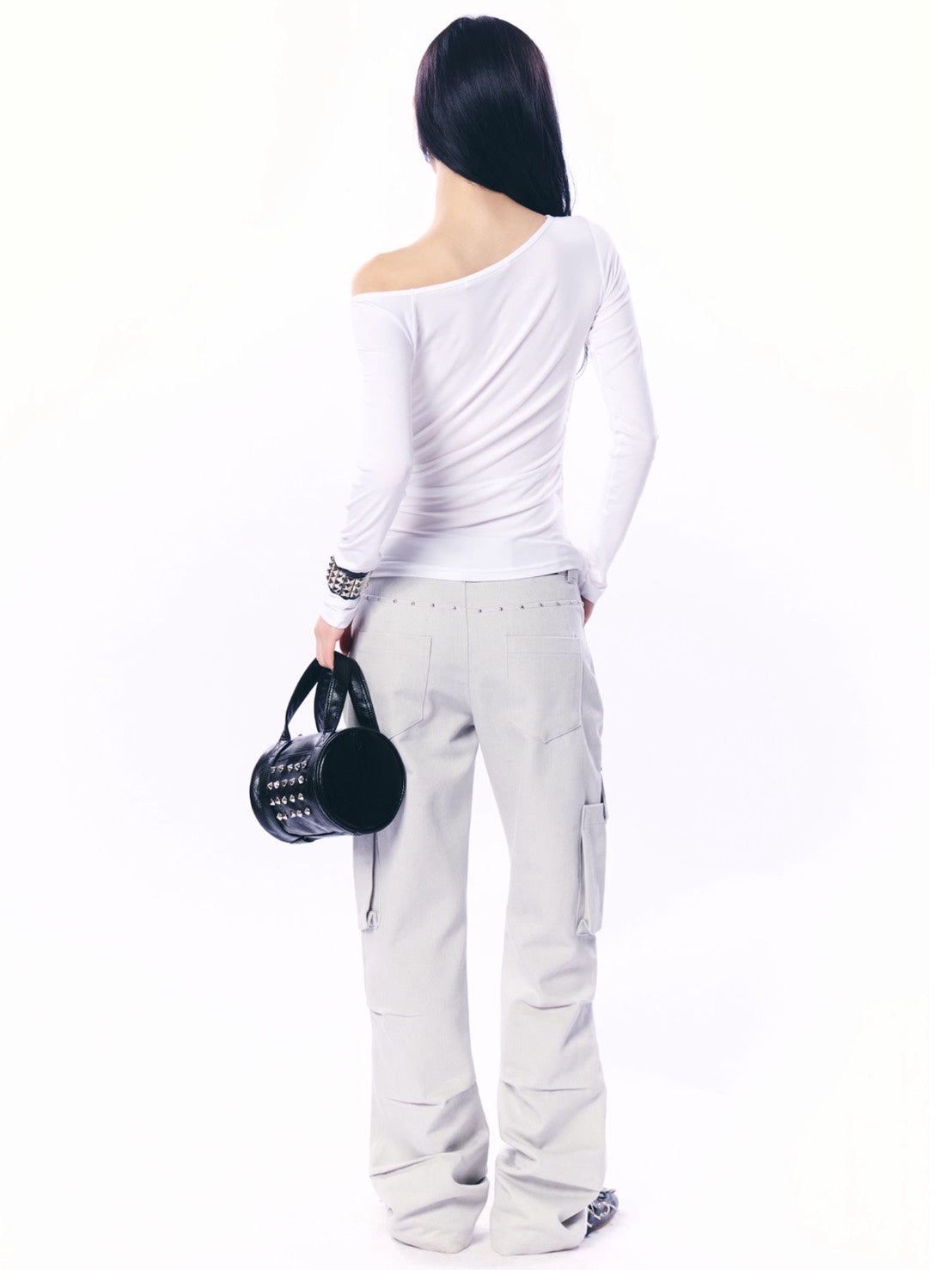 【SETUP‐EXE】WRAP ONE-SHOULDER TOP