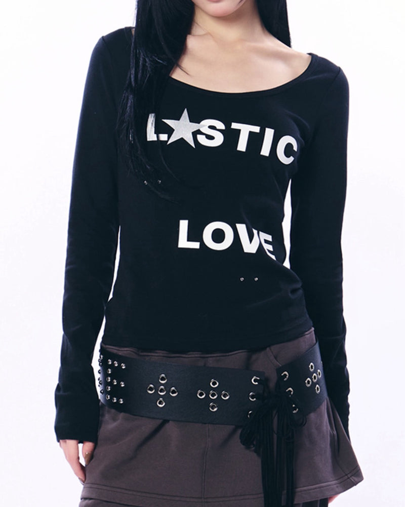 【SETUP‐EXE】LOVE U-NECK TOP