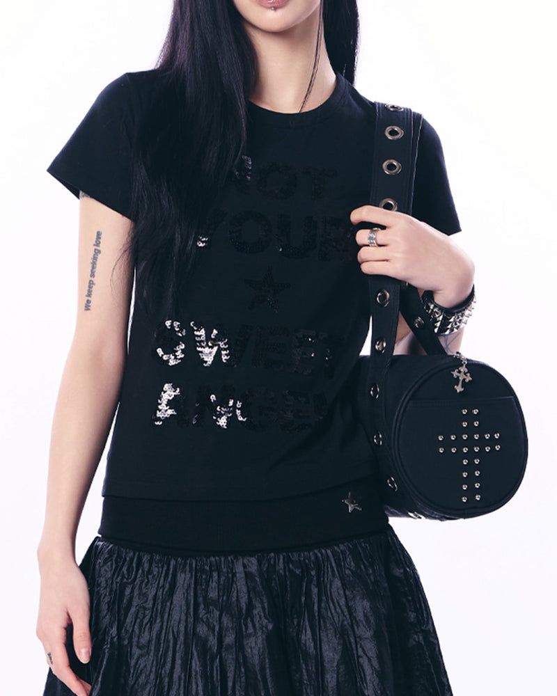 【SETUP‐EXE】SEQUIN LETTERING TOP