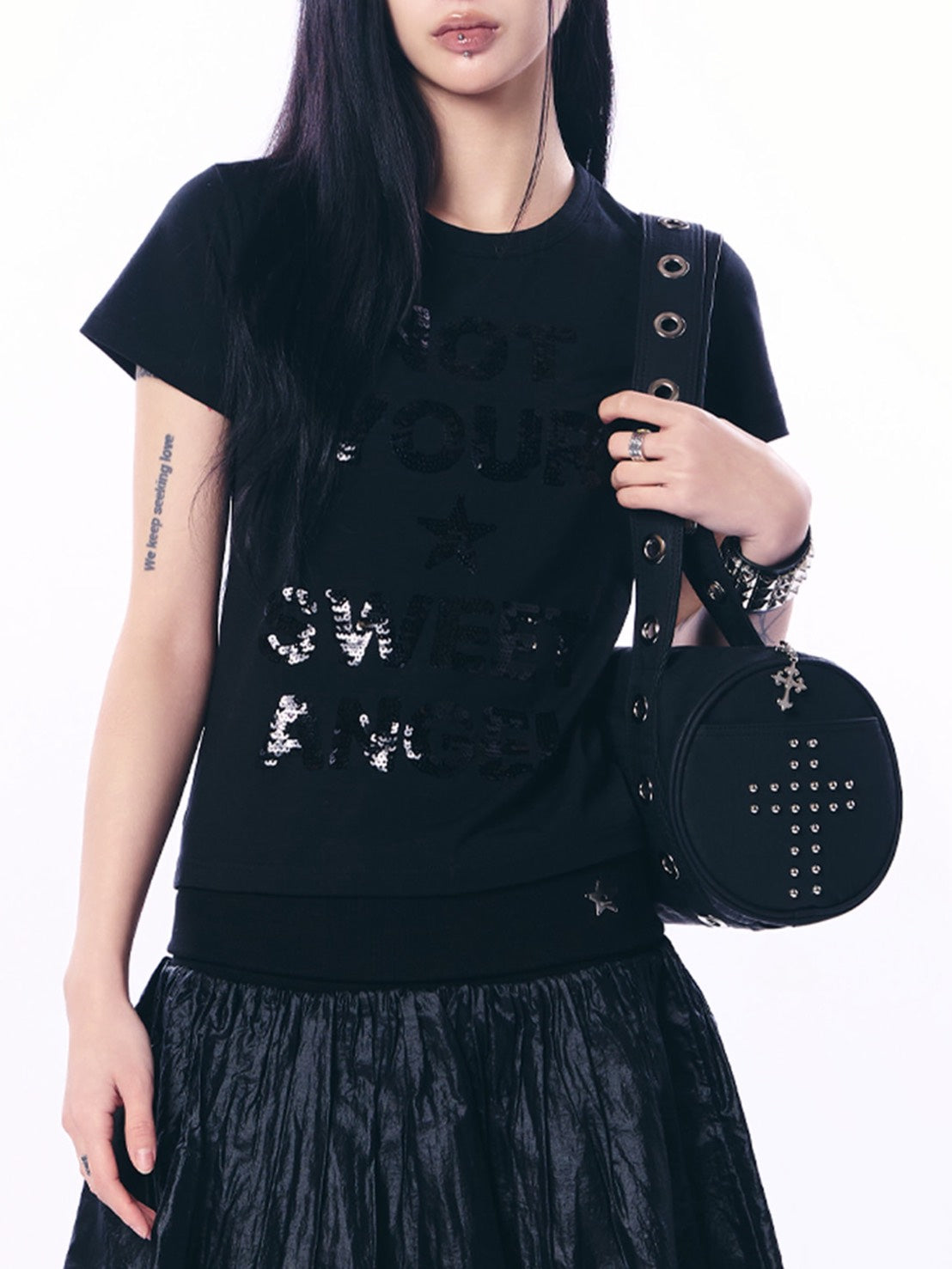 【SETUP‐EXE】SEQUIN LETTERING TOP