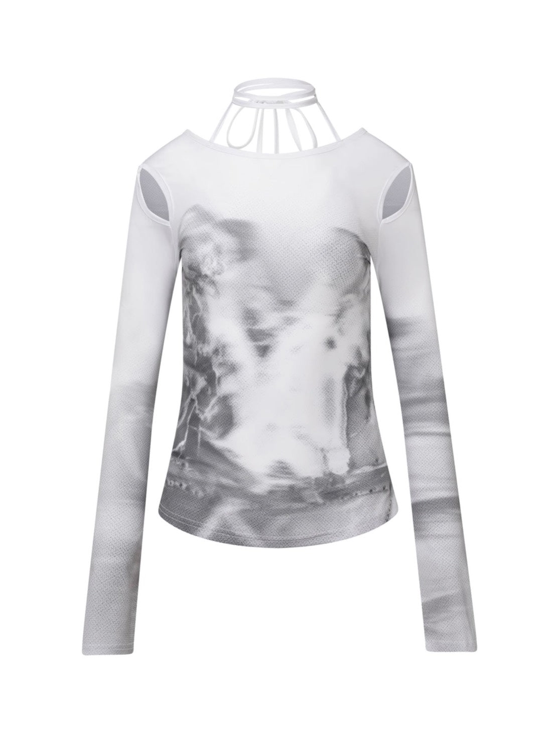 【NACHE】CUT-OUT SLIM FIT LONG SLEEVE