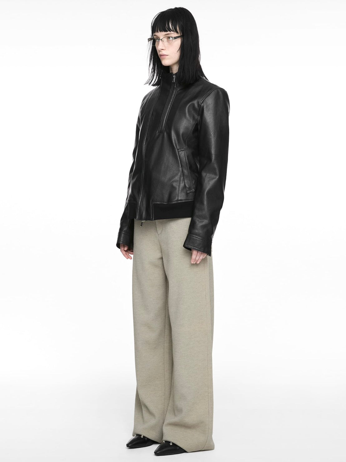 【NACHE】RIDER LEATHER SHEARLING JACKET (UNISEX)