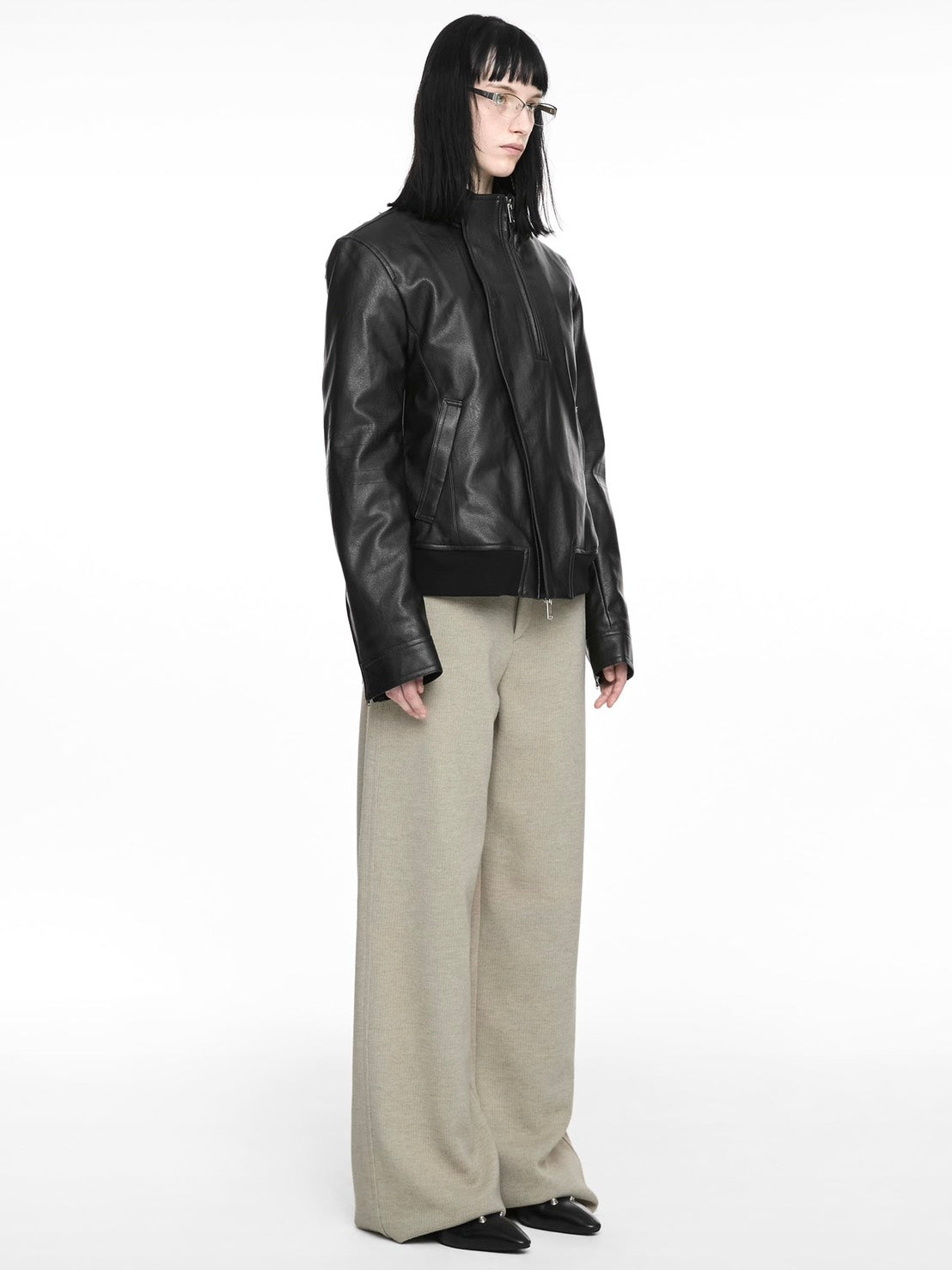 【NACHE】RIDER LEATHER SHEARLING JACKET (UNISEX)