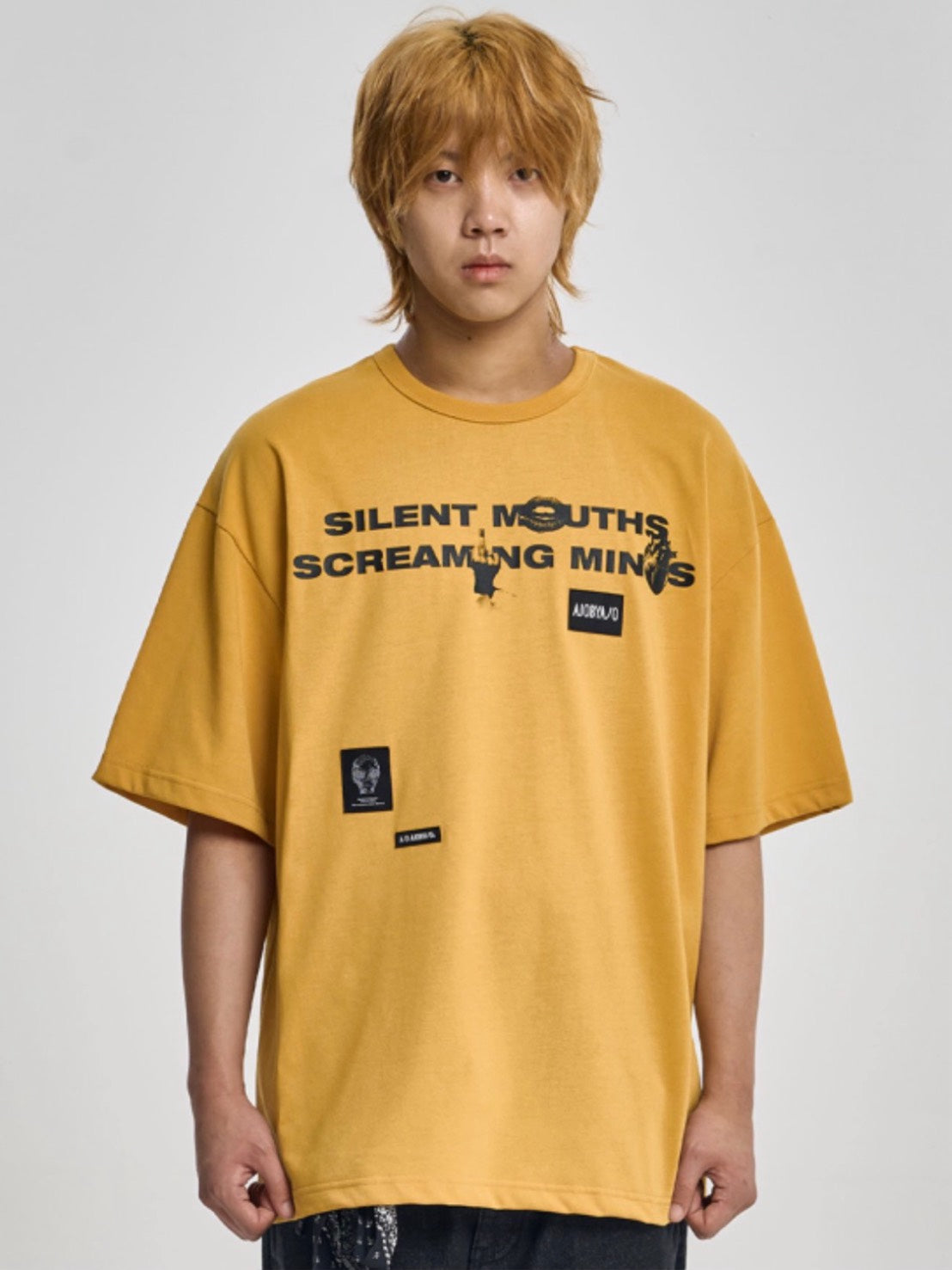 AJOBYAJO】SMSM Slogan T-Shirt – PRESSING WEB SHOP