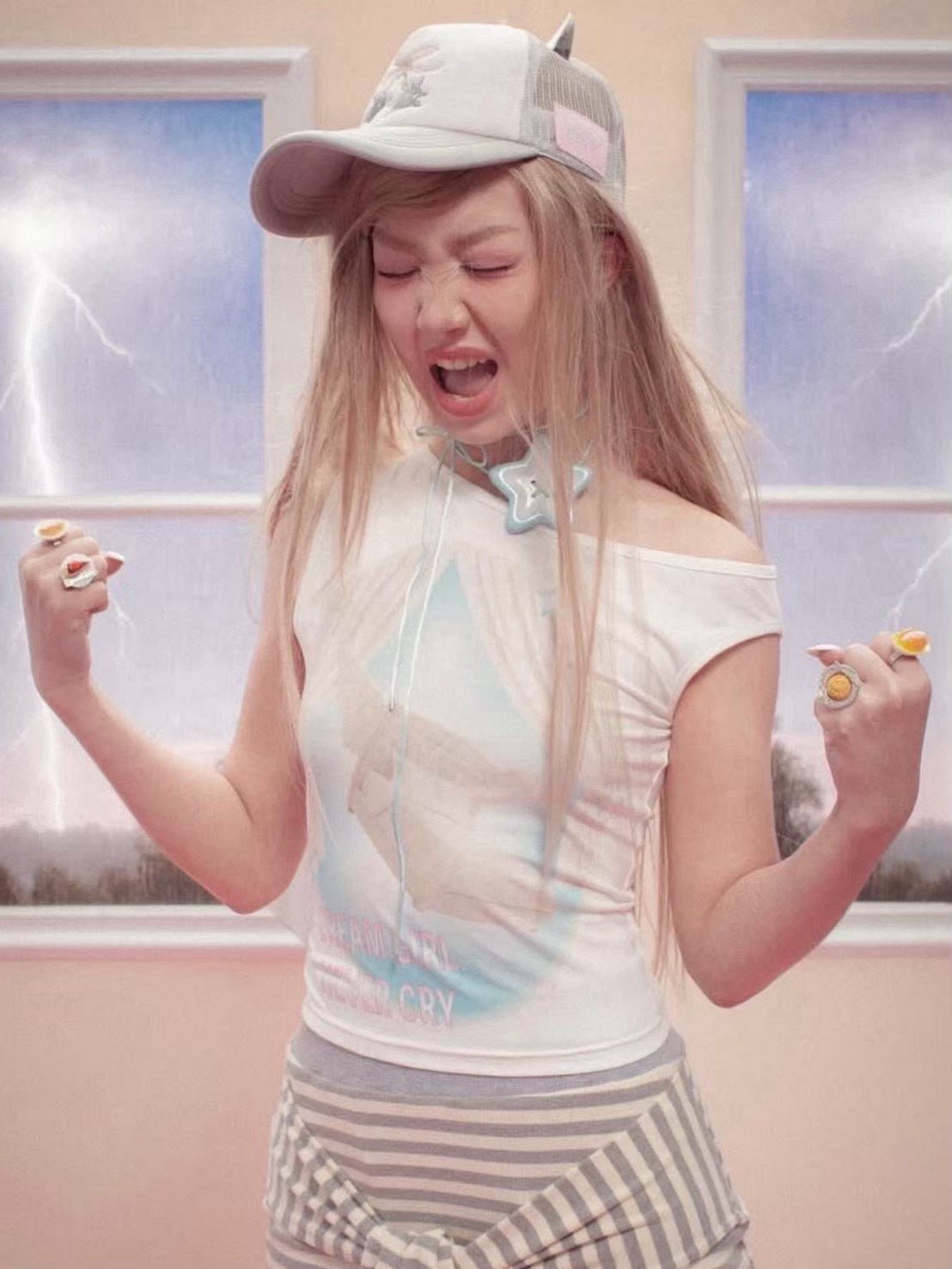 【Unopened gift】star button chocker