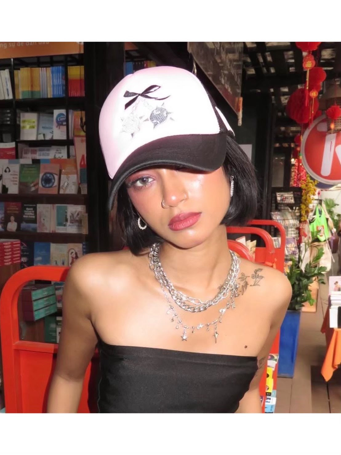 【Unopened gift】ribbon bomb cap