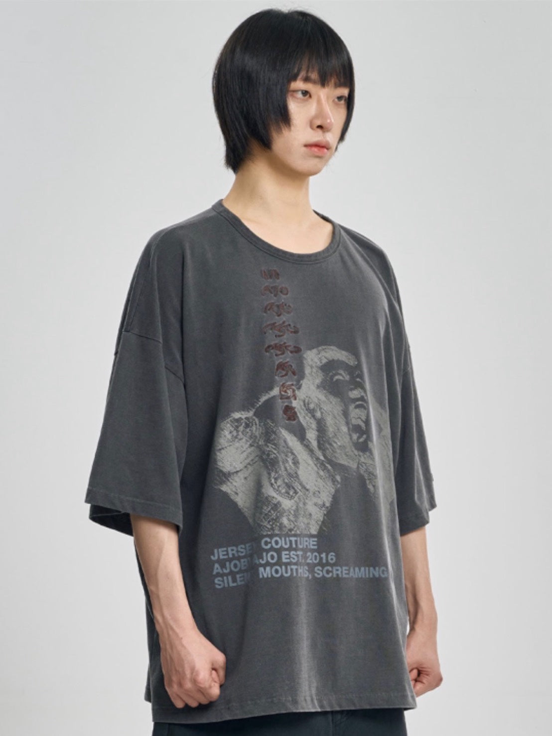 【AJOBYAJO】Soundless Wailing Wide T-Shirt