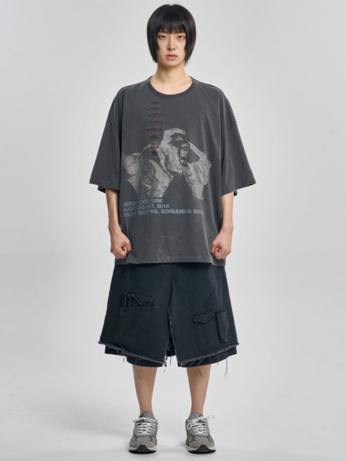 【AJOBYAJO】Soundless Wailing Wide T-Shirt