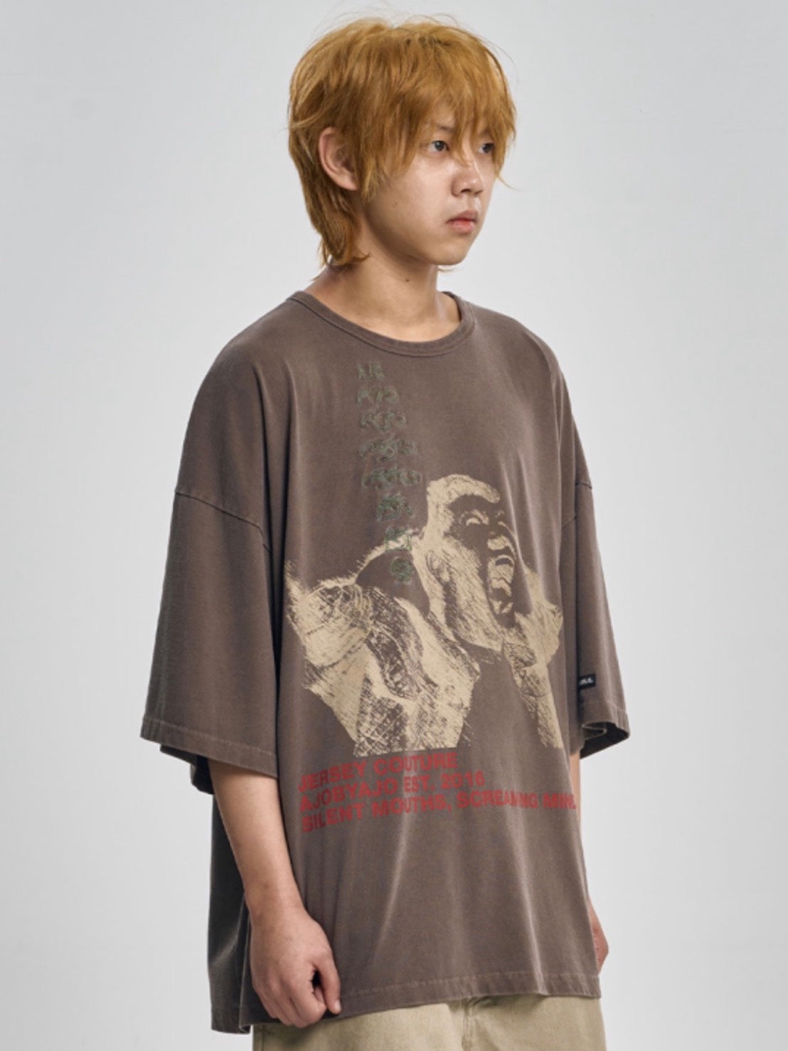 【AJOBYAJO】Soundless Wailing Wide T-Shirt