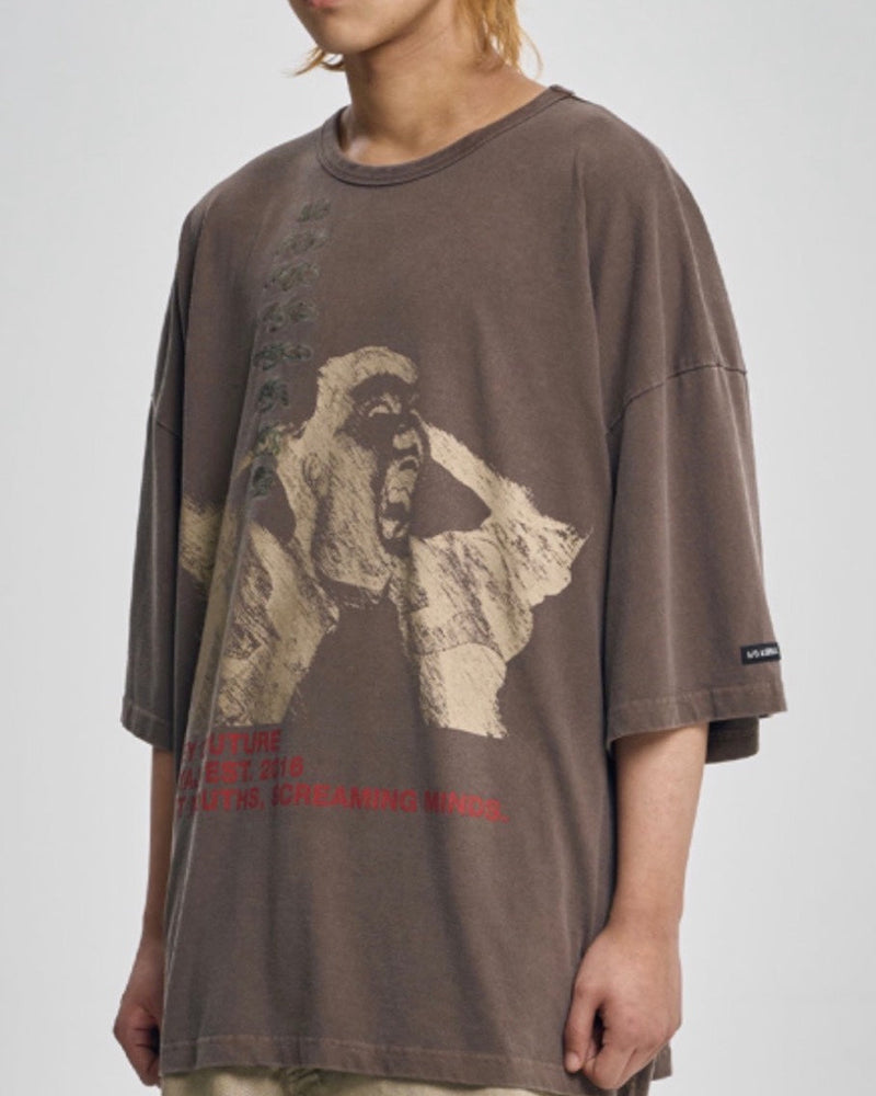 【AJOBYAJO】Soundless Wailing Wide T-Shirt