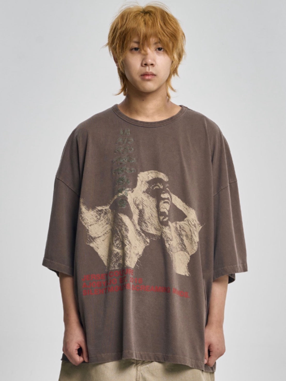 【AJOBYAJO】Soundless Wailing Wide T-Shirt