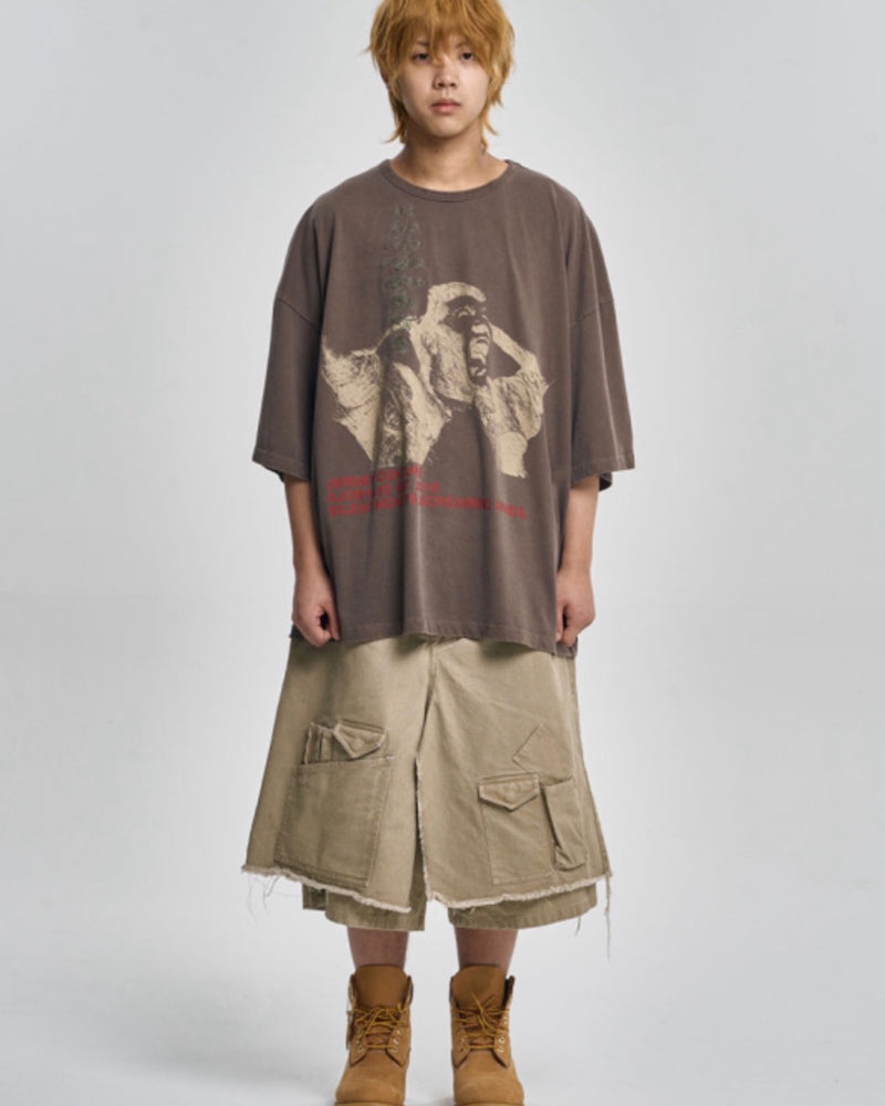 【AJOBYAJO】Soundless Wailing Wide T-Shirt