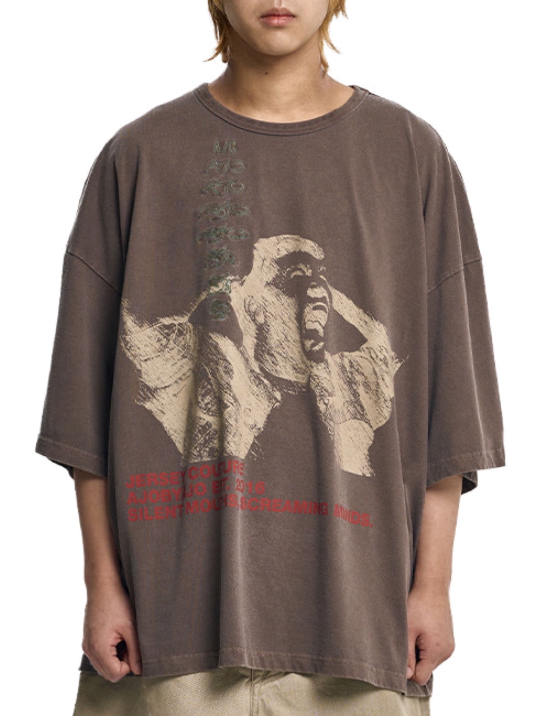 【AJOBYAJO】Soundless Wailing Wide T-Shirt