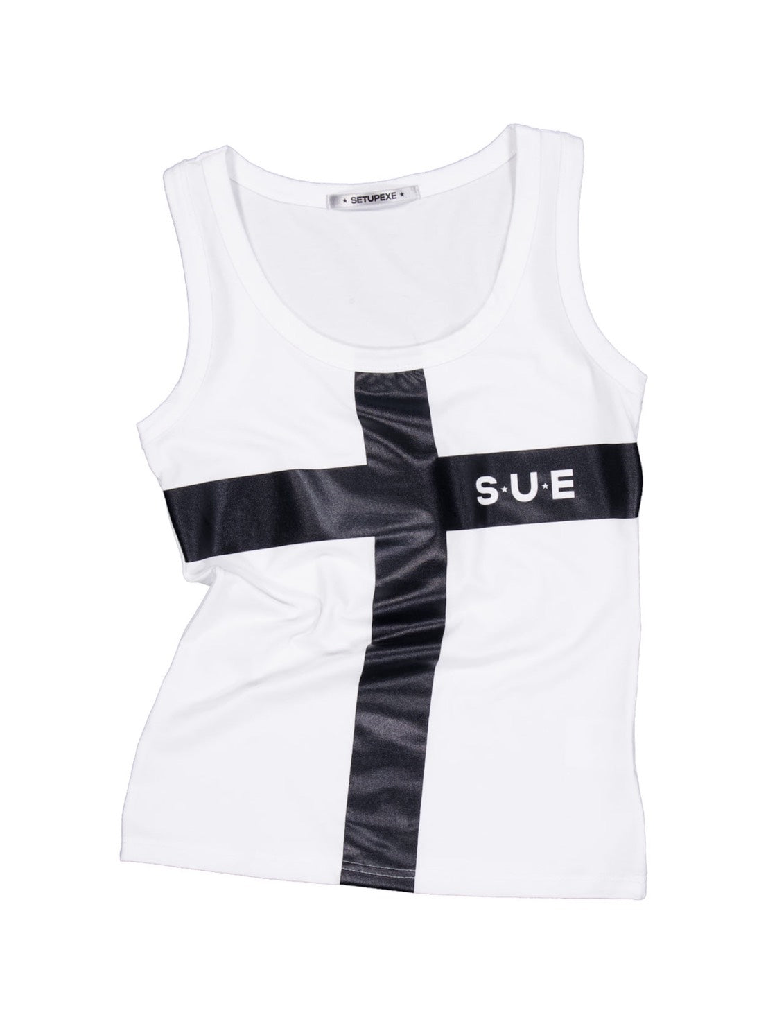 【SETUP‐EXE】LOGO CROSS SLEEVELESS TOP