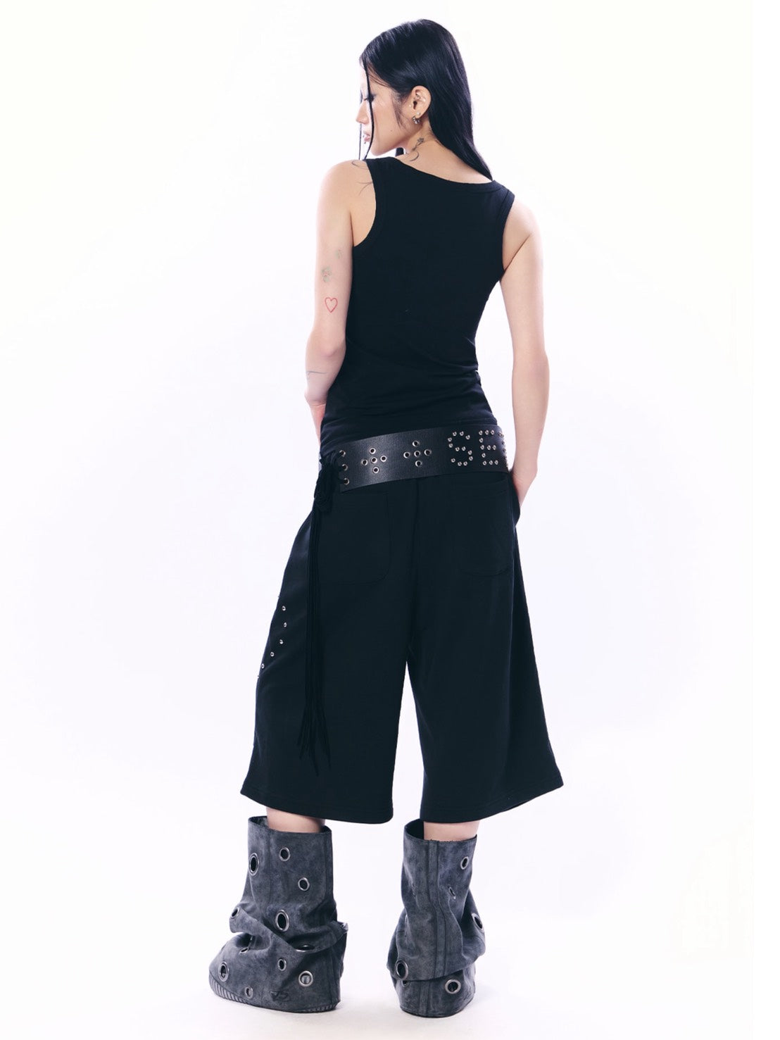 【SETUP‐EXE】HEART STUD LOGO BERMUDA PANTS
