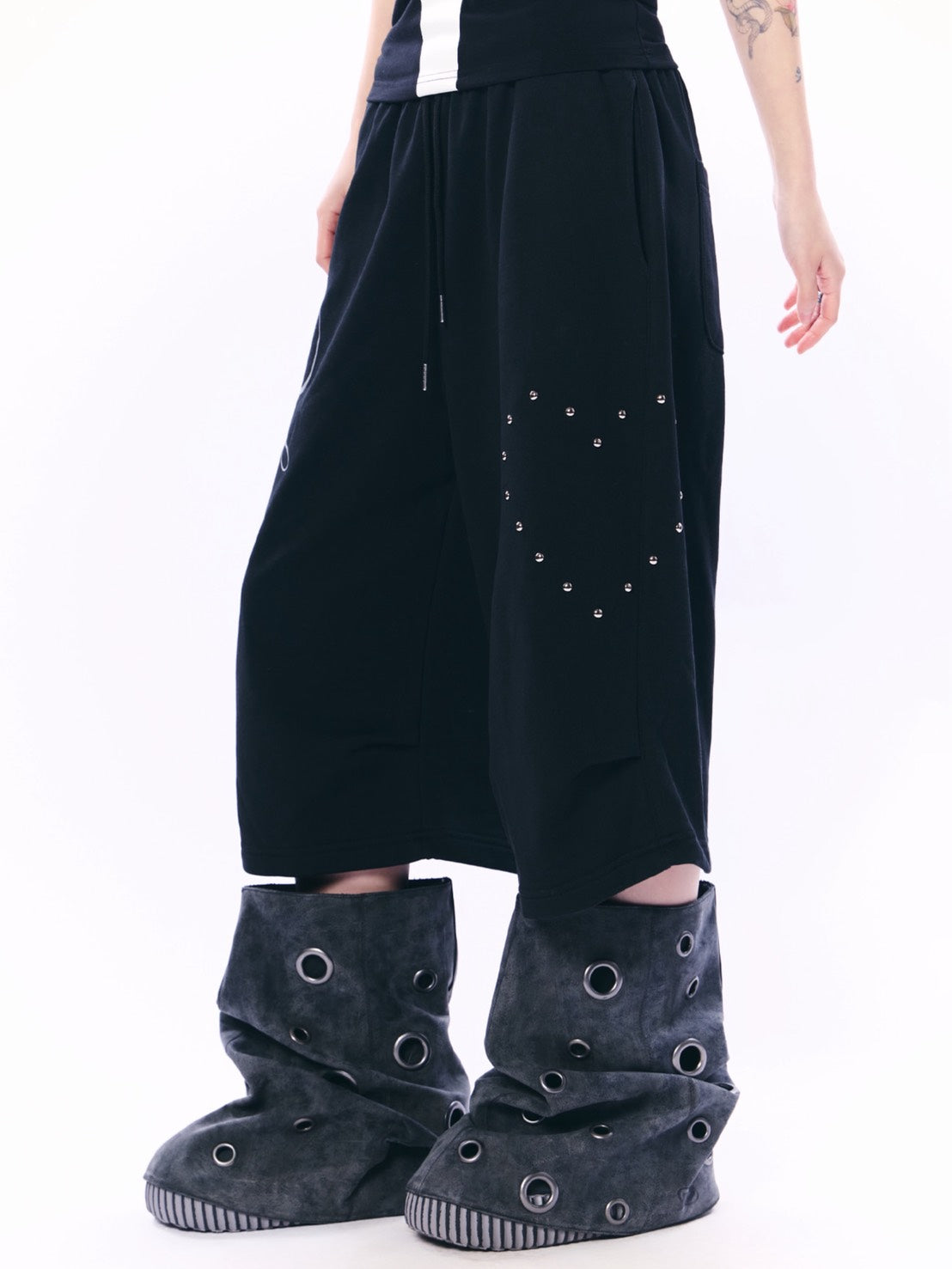 【SETUP‐EXE】HEART STUD LOGO BERMUDA PANTS