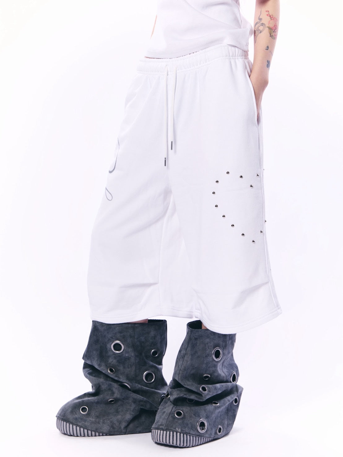 【SETUP‐EXE】HEART STUD LOGO BERMUDA PANTS