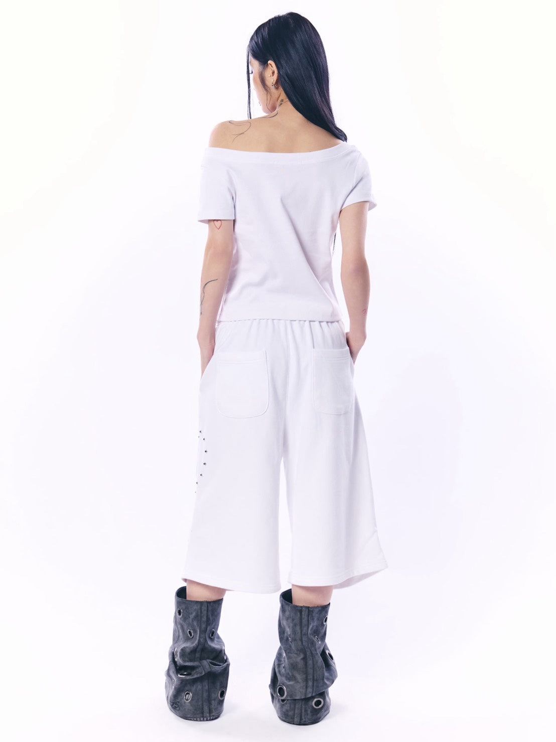【SETUP‐EXE】HEART STUD LOGO BERMUDA PANTS