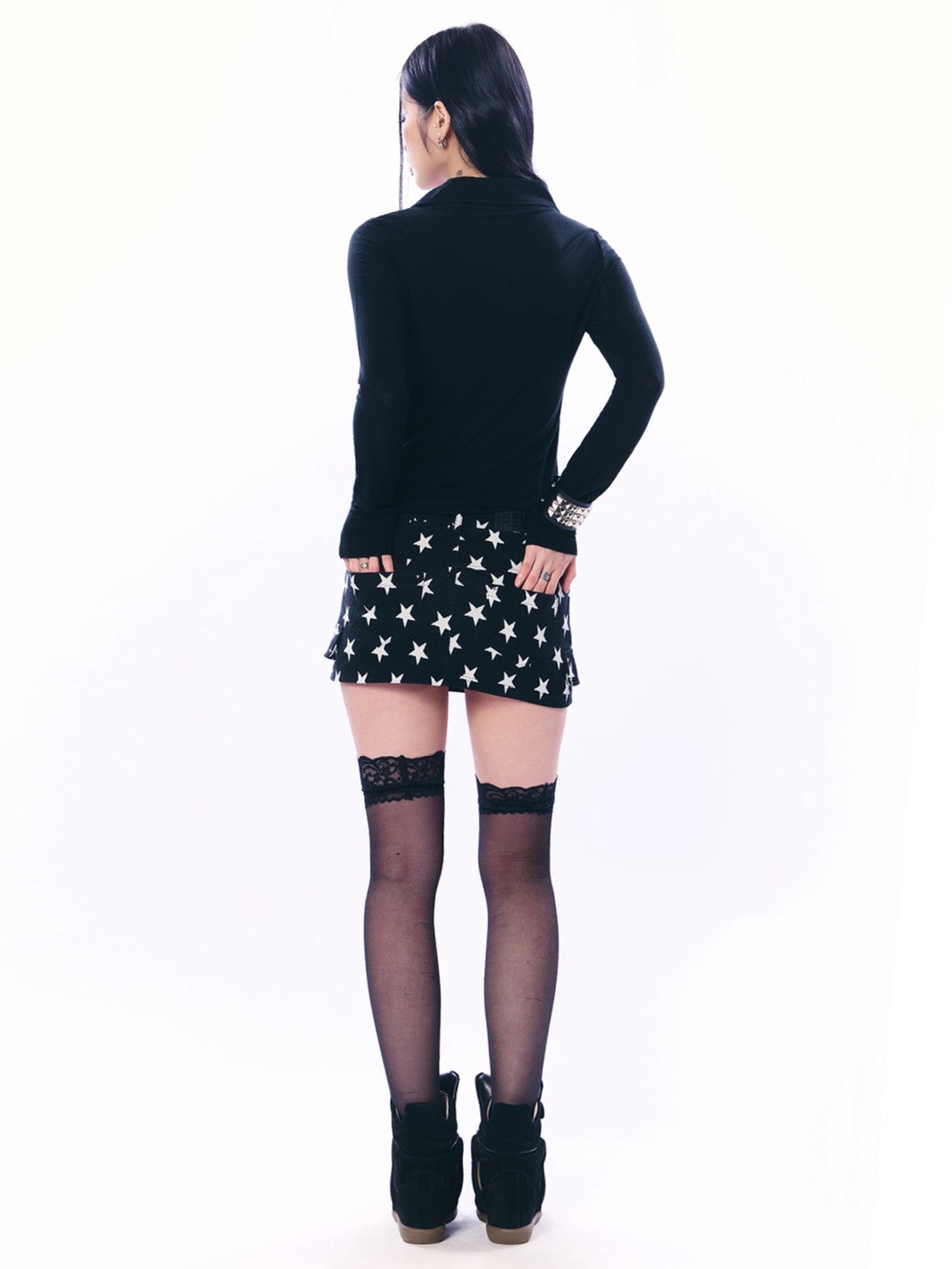 【SETUP‐EXE】STAR DOUBLE BUTTON SKIRT PANTS