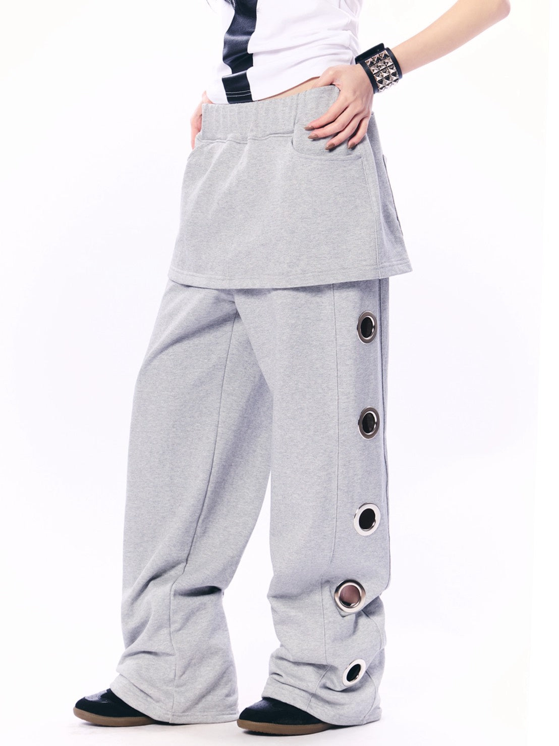 【SETUP‐EXE】BOLD EYELET SKIRT PANTS