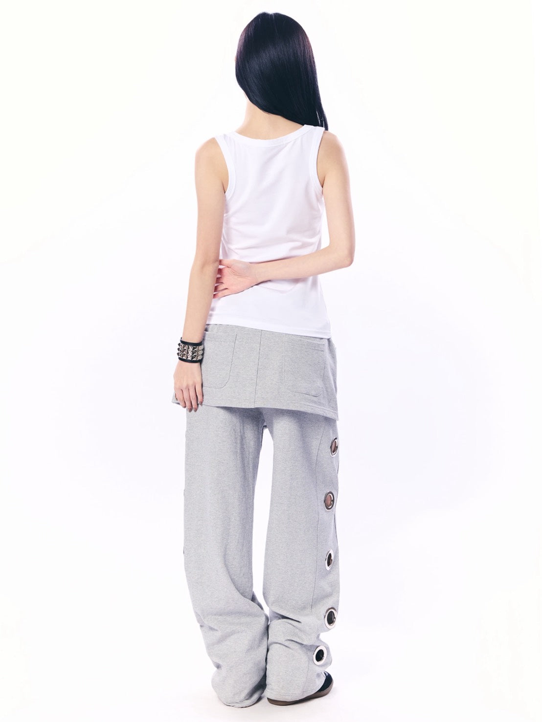 【SETUP‐EXE】BOLD EYELET SKIRT PANTS