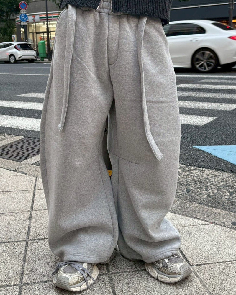 【Chikashitsu +】barrel leg heavy sweat pants (2color)