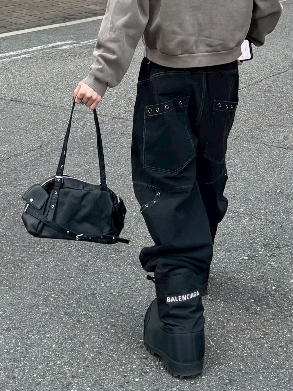 受注制【Chikashitsu +】eyelet pocket balloon pants