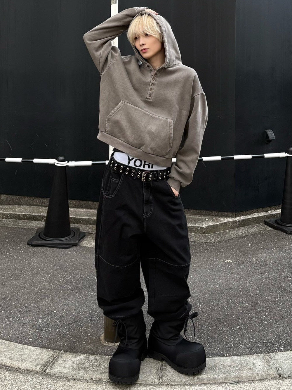 受注制【Chikashitsu +】eyelet pocket balloon pants