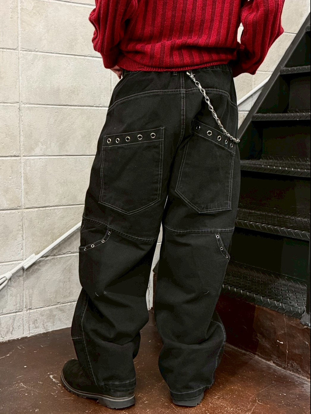 受注制【Chikashitsu +】eyelet pocket balloon pants