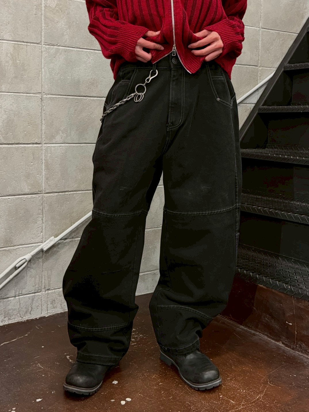 受注制【Chikashitsu +】eyelet pocket balloon pants