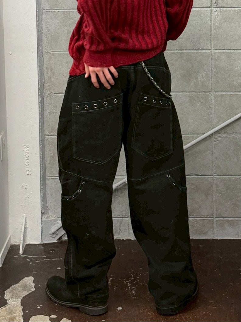 受注制【Chikashitsu +】eyelet pocket balloon pants