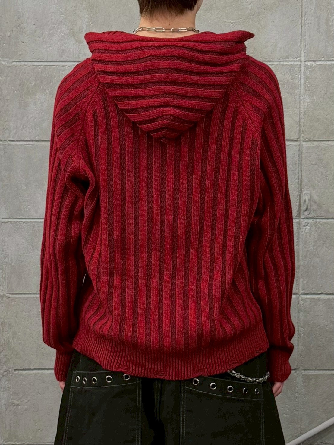 受注制【Chikashitsu +】next wool knit zip hoodie (2color)