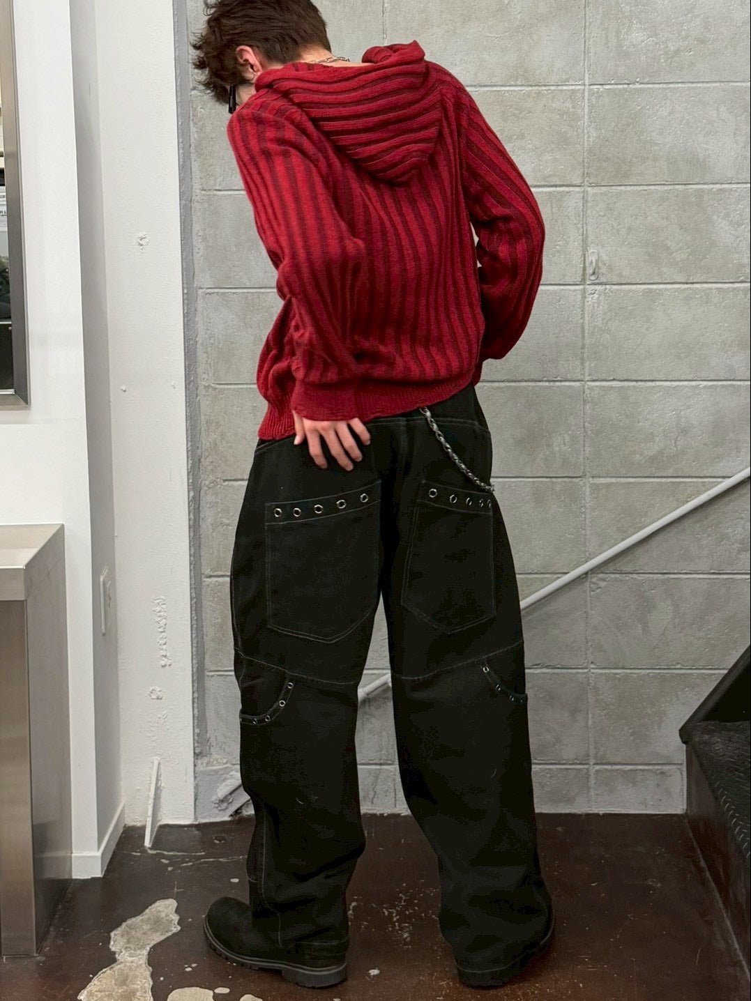 受注制【Chikashitsu +】next wool knit zip hoodie (2color)