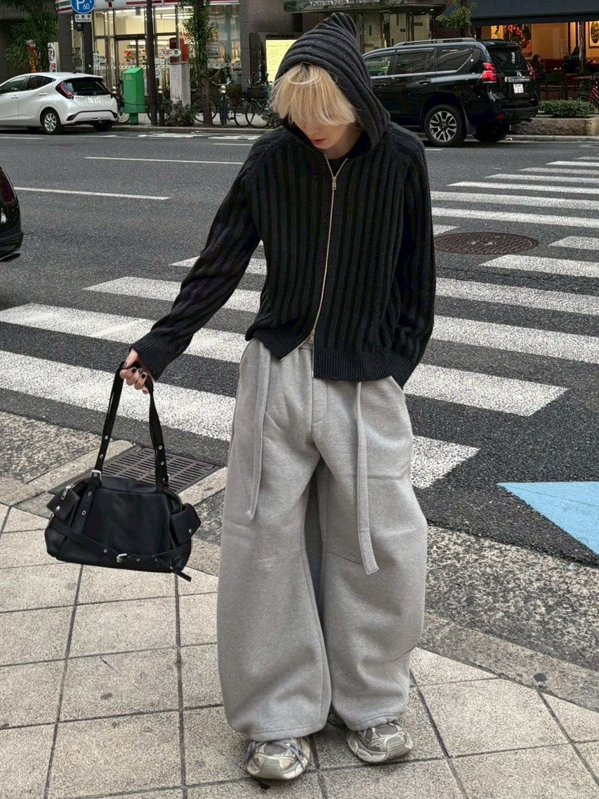 受注制【Chikashitsu +】next wool knit zip hoodie (2color)