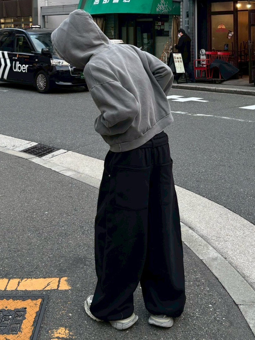 受注制【Chikashitsu +】henley neck pigment heavy hoodie (2color)