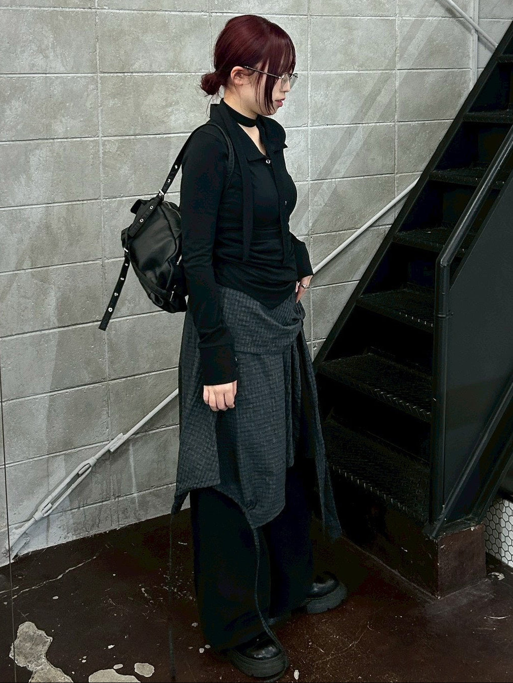 受注制【Chikashitsu +】vintage belt shoulder bag (2color)