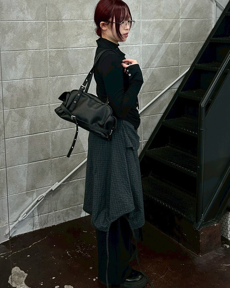 受注制【Chikashitsu +】vintage belt shoulder bag (2color)