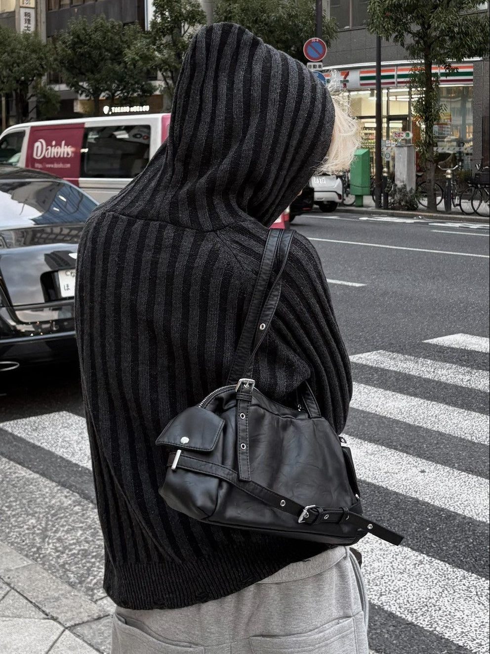受注制【Chikashitsu +】vintage belt shoulder bag (2color)