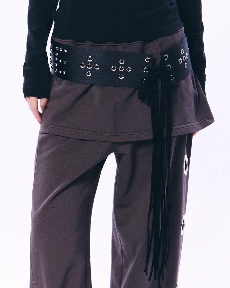 【SETUP‐EXE】LOGO STUDDED TIE BELT