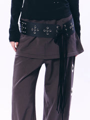 【SETUP‐EXE】LOGO STUDDED TIE BELT