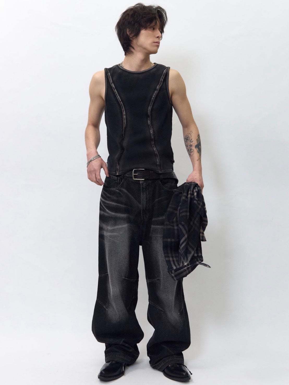 【BLR BLUER】Line Cut Sleeveless